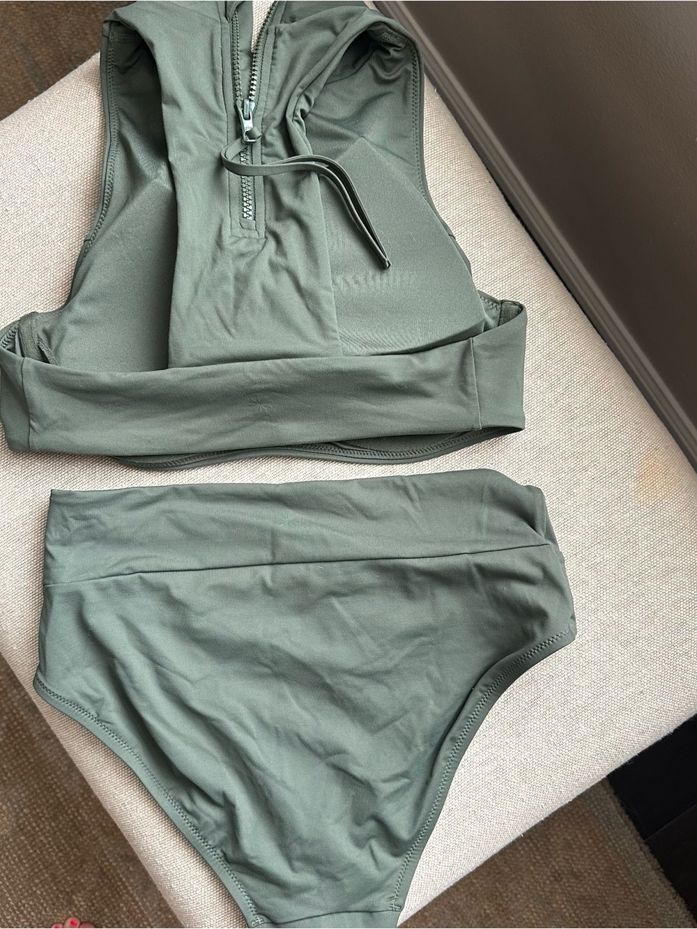 Athleta Maldives High-Neck Two-Piece Swim Set in deep fern Green - Picture 2 of 9